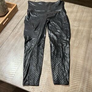 SPANX Black Faux Leather Leggings